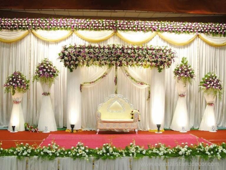 Simple Budget Wedding Stage Decoration