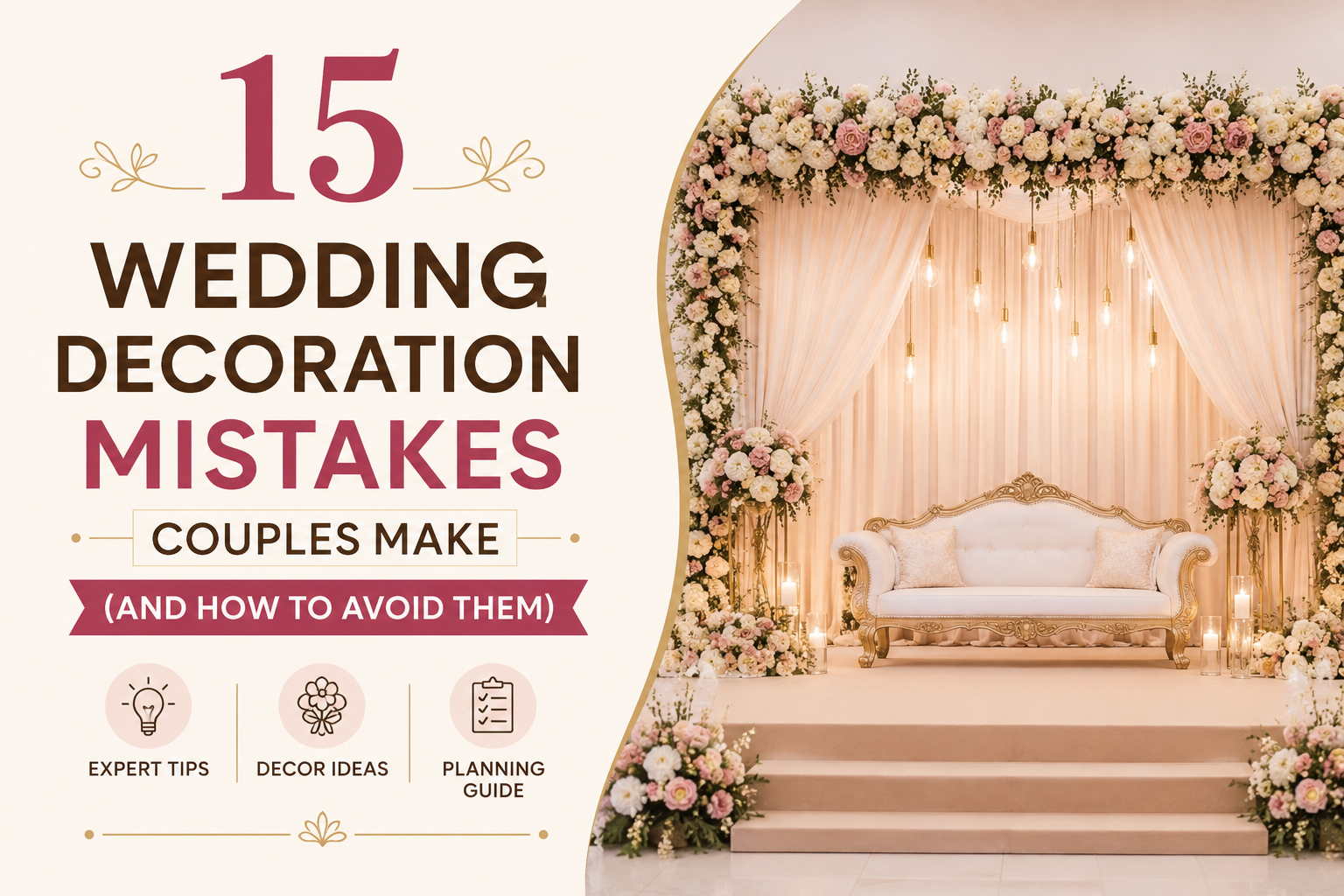Wedding decoration mistakes couples should avoid