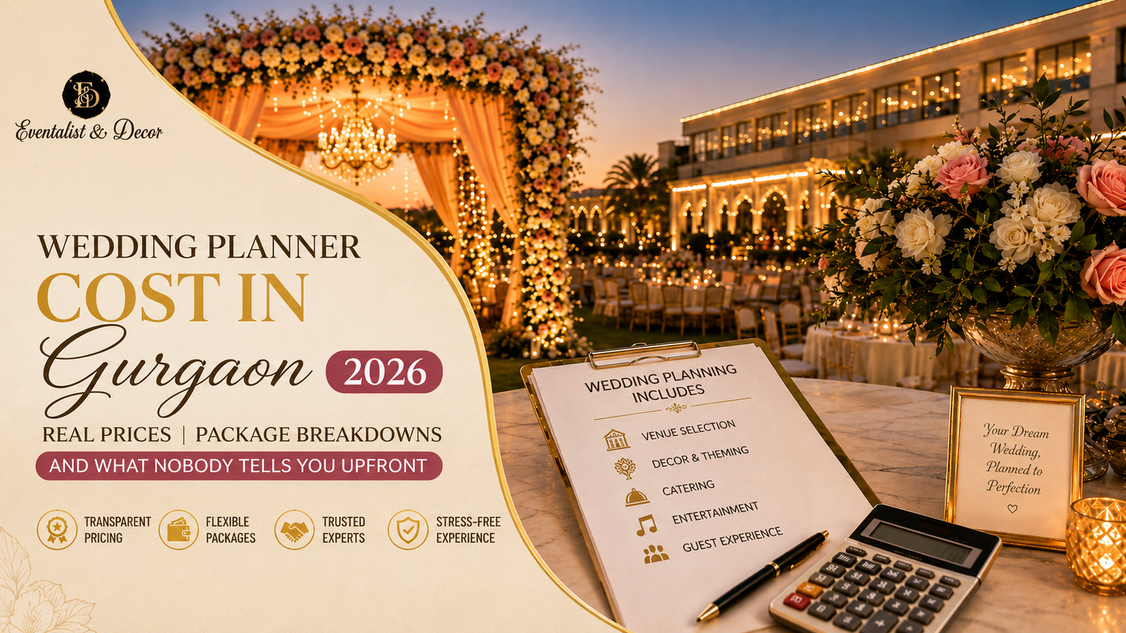 wedding planner cost in gurgaon